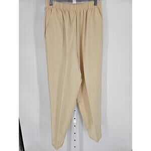Vintage Season Ticket Womens Sz 14 Pull On Dress Pants Beige Cream 1990s